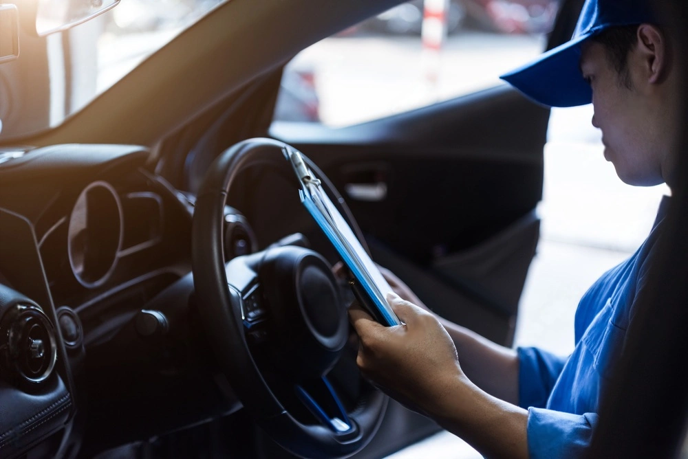 MOT Test of car interior